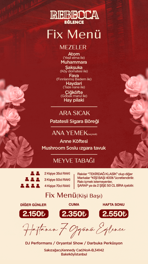 Bay bayan Fix menü